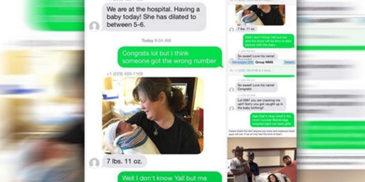 Mandó un SMS equivocado por el nacimiento de su nieto y el destinatario fue a visitarlos | Redes