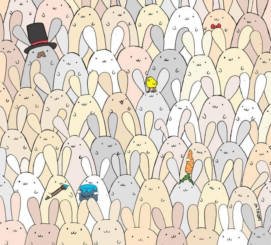 Un nuevo desafío visual: encontrá el huevo de pascua entre los conejos | Redes