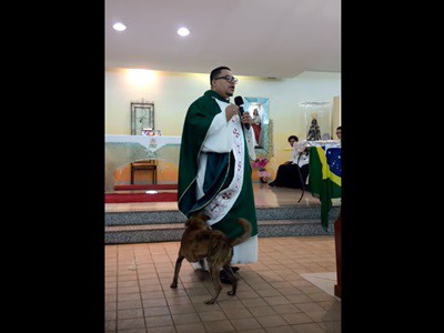 #EsViral el "hermano perro" en la misa | Redes