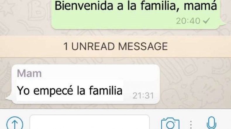 Agregó a su mamá al grupo de WhatsApp y su primer mensaje se hizo viral | Redes