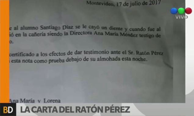 Genia: una maestra le mandó una carta al ratón Pérez para confirmarle que su alumno perdió un diente | Redes