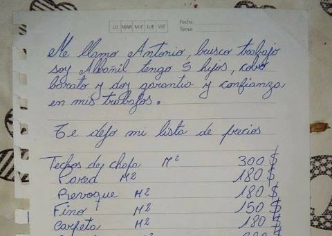 Se quedó sin trabajo y escribió una lista con todo lo que sabe hacer que se viralizó en las redes | Redes