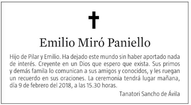 "Ha dejado este mundo sin haber aportado nada de interés", el curioso aviso funebre que un hombre pidió que publiquen al morir | Redes