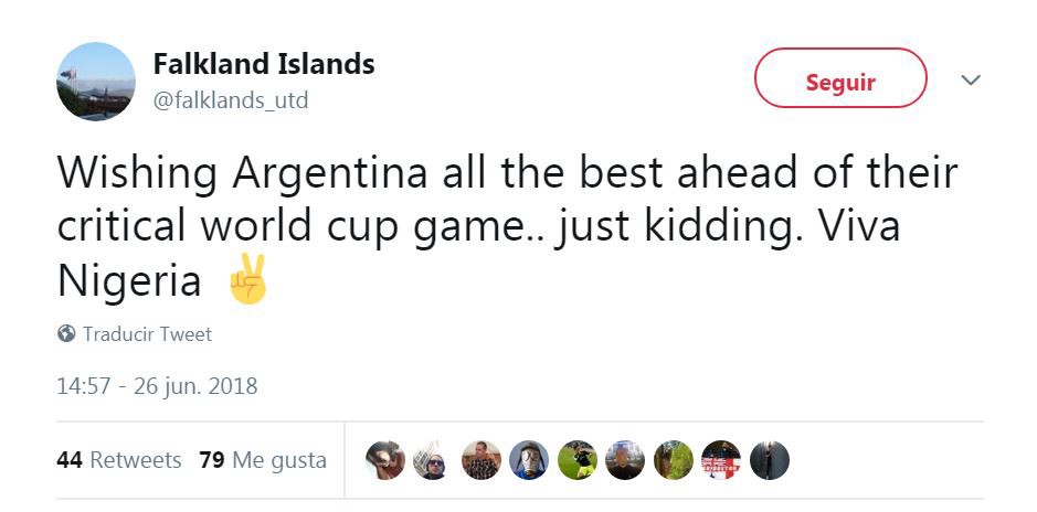 "Viva Nigeria": el tuit de las islas Falklands burlándose de la Selección | Rusia 2018