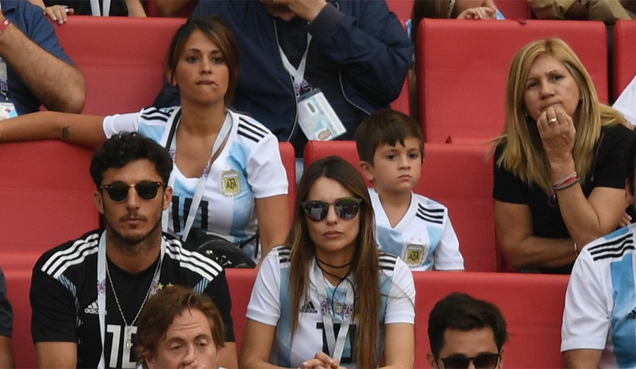 La tristeza de Antonela y el hijo mayor de Messi por la derrota | Rusia 2018