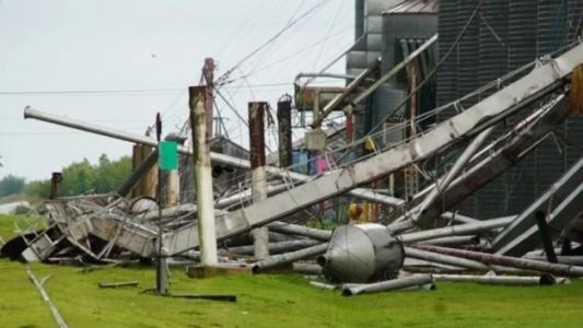 Un tornado causó estragos en el sur de Santa Fe: una mujer murió del susto