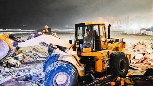 Así fue el operativo de desalojo en "La Saladita" de la Bristol en Mar del Plata