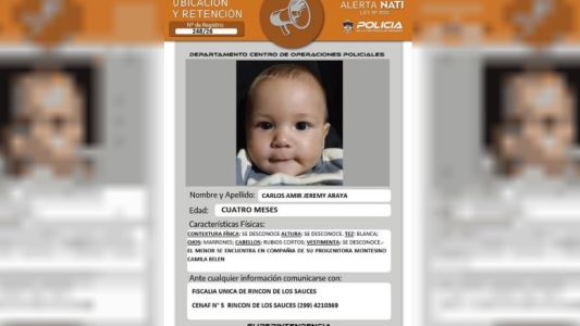 Alerta Nati en Neuquén: buscan desesperadamente a un bebé de 4 meses y a su madre desaparecidos