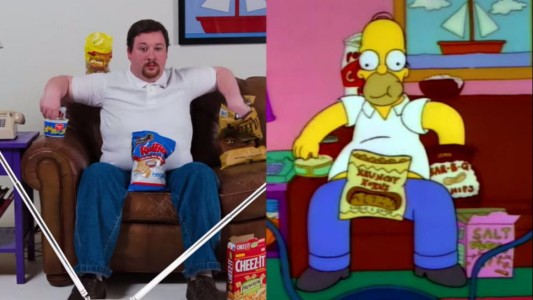 #EsViral: furor en las redes por el imitador de Homero Simpson