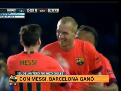 Messi jugó y Barcelona ganó para conservar la punta