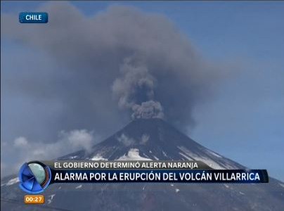 Chile: alerta naranja por el volcán Villarrica