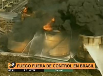 Grave incendio en Brasil