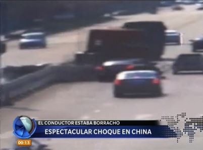 Espectacular choque en China