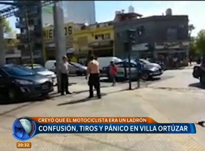 Accidente, tiros y pánico en Villa Ortúzar