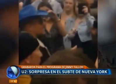 U2: sorpresa en el subte de Nueva York