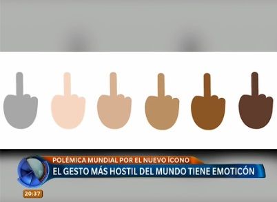El gesto más hostil del planeta tiene su "emoji"