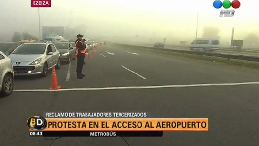 Corte en la Richieri por protesta de trabajadores de LAN y TAM