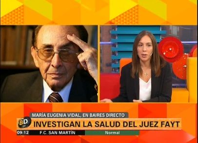 María Eugenia Vidal: "No hay causas objetivas para investigar a Fayt"