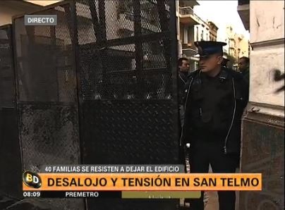 Tensión en un inmueble de San Telmo por una orden de desalojo