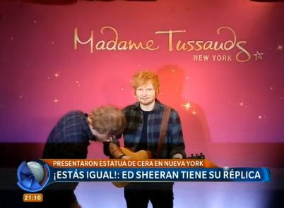 Ed Sheeran, sorprendido por su réplica