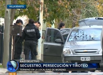 Secuestro, persecución y tiroteo