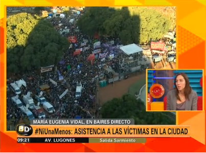 #NiUnaMenos Vidal: "Espero que sigamos hablando de la marcha en los próximos días"
