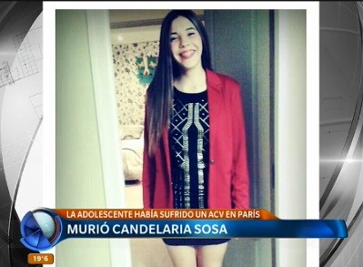 Murió la chica de 15 años que sufrió un ACV en París