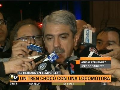 Aníbal Fernández sobre el choque de trenes: "Hay una mafia detrás"