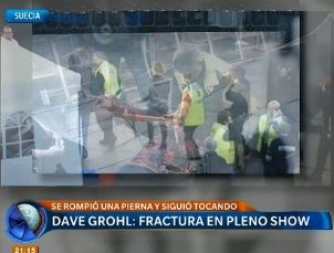 Dave Grohl se fracturó en pleno show