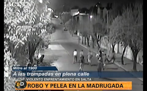 Robo en banda captado en video
