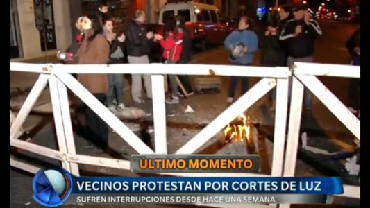 Protestas por cortes de luz en la ciudad y el conurbano