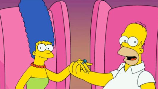 Marge y Homero Simpson desmienten rumores de su divorcio