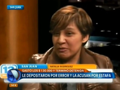 Le depositaron $130.000 por error, los gastó y terminó presa