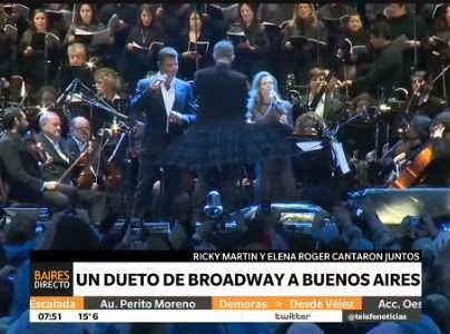 Ricky Martín cantó con Elena Roger y Lali Espósito