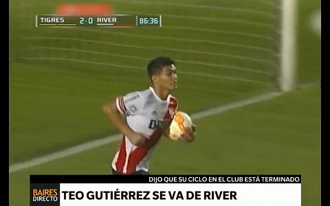 Teo Gutiérrez dice que su ciclo en River ya terminó