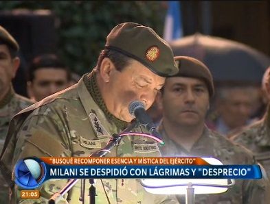 Milani se despidió con lágrimas y "desprecio"