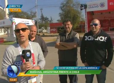 Telefe Noticias en Chile, a la espera de la gran final
