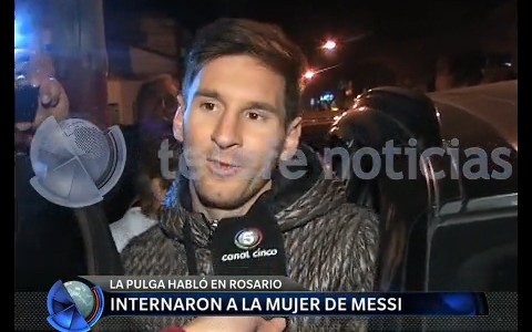 Internaron en Rosario a la esposa de Messi