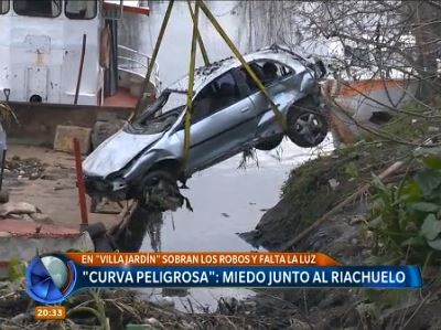 "Curva peligrosa": Miedo junto al Riachuelo