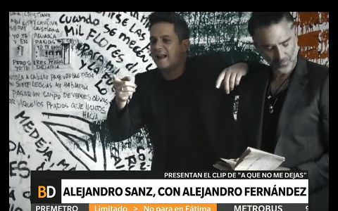 Alejandro Sanz, con Alejandro Fernández