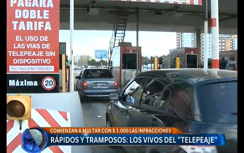 Comienzan las multas para los "vivos" del Telepeaje