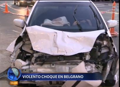 Violento choque en Belgrano