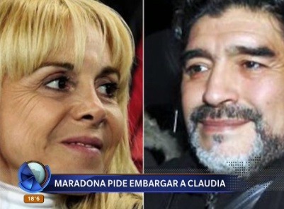 Diego Maradona pide el embargo de todas las cuentas de Claudia Villafañe