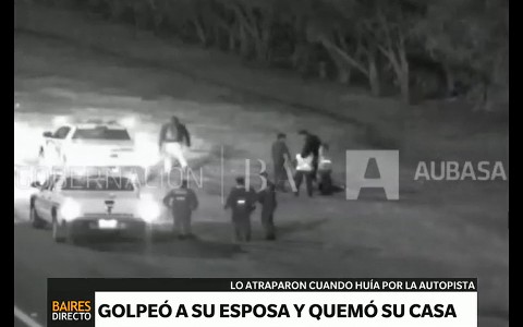 Golpeó a su mujer y quemó la casa