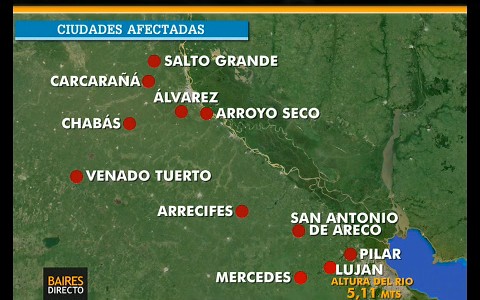 Las ciudades más afectadas por las lluvias e inundaciones
