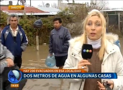 Laferrere: dos metros de agua en algunas casas