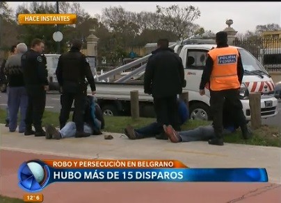 Tiroteo y persecución en Belgrano: atraparon a los delincuentes