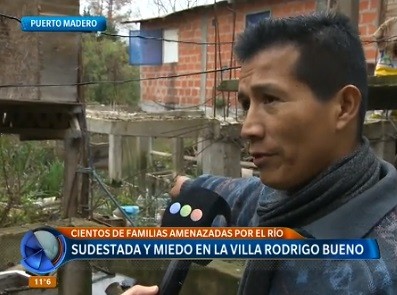 Sudestada y miedo en la villa Rodrigo Bueno