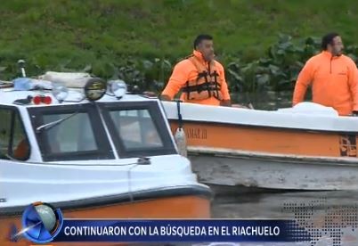 Continúa la búsqueda en el Riachuelo