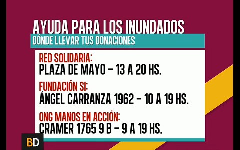 Solidaridad con los inundados: cómo canalizar la ayuda